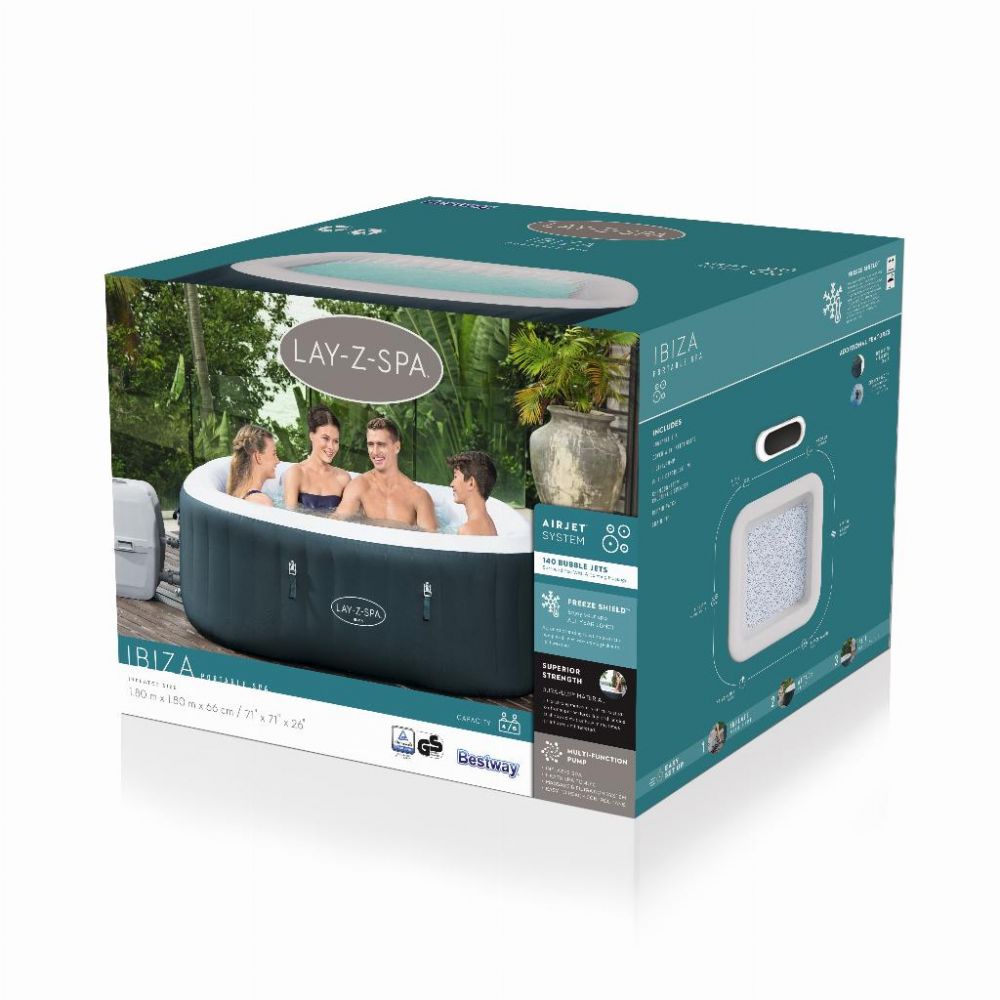 Bestway Lay-Z-Spa Ibiza AirJet voor 4 tot 6 personen