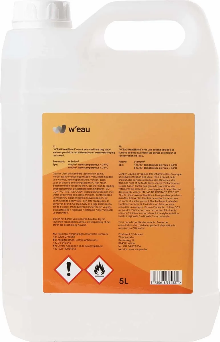 W'eau Heat Shield vloeibare zwembadafdekking - 5 Liter