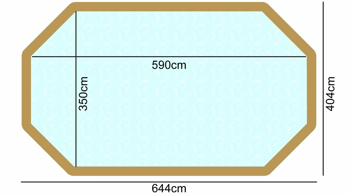 Weva Octo+ 640 houten zwembad (hoogte 1,46 meter)