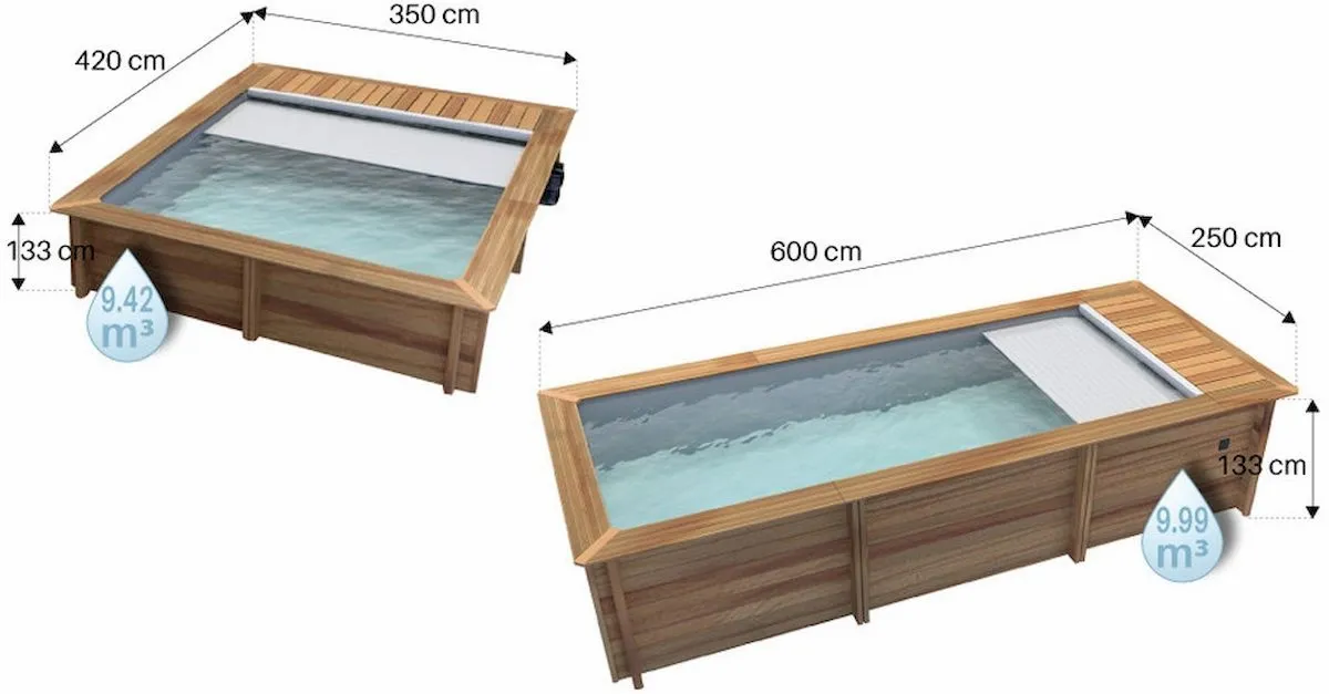 BWT Compact stadszwembad - 6.00 x 2.50 x 1.33 m - met zandfilterpomp en omkasting